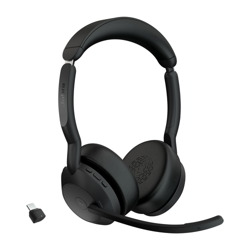 Jabra Evolve2 55, Wireless, 20 - 20000 Hz, Headset/Headphones, Black