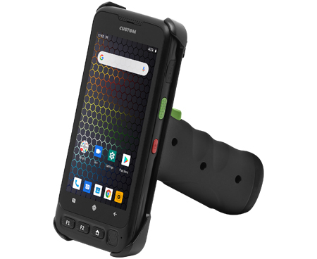 RP340 handheld device supporting 1D and 2D barcode scanning including QR Code, Data Matrix, and PDF417.