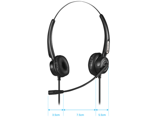 Sandberg USB Office Headset Pro Stereo, Wired, 20 - 20000 Hz, Headset/Headphones, Black