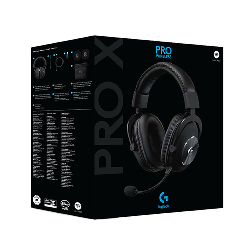 Logitech G PRO X Wireless, 20 - 20000 Hz, Gaming Headset/Headphone, Black