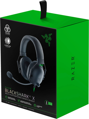 Razer Blackshark V2 X, Wired, 12 - 28000 Hz, Gaming, Headset/Headphones, Black
