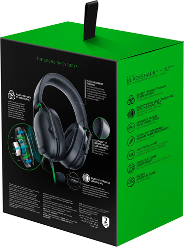 Razer Blackshark V2 X, Wired, 12 - 28000 Hz, Gaming, Headset/Headphones, Black