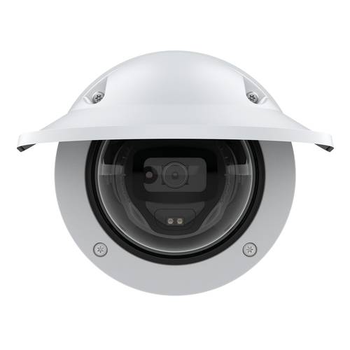 Axis 02371-001 indoor outdoor wired dome IP camera ceiling mounted white housing with wide angle lens