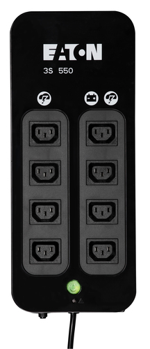 Compact Eaton 3S UPS showing USB port and LED indicators