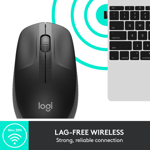 Logitech M190 (910-005905) wireless mouse, Ambidextrous, Optical, 1000 DPI