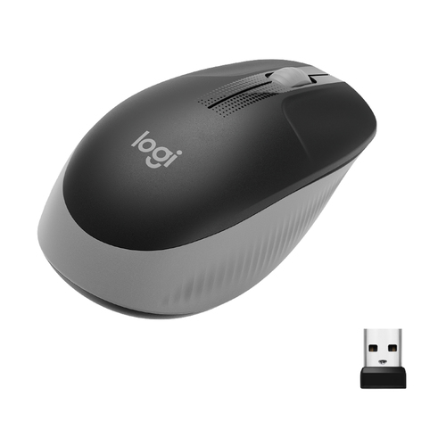 Logitech M190 full-size wireless mouse with ambidextrous design and 2.4 GHz connection