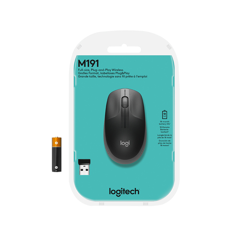 Logitech M190 wireless mouse with lightweight design and long battery life for everyday use