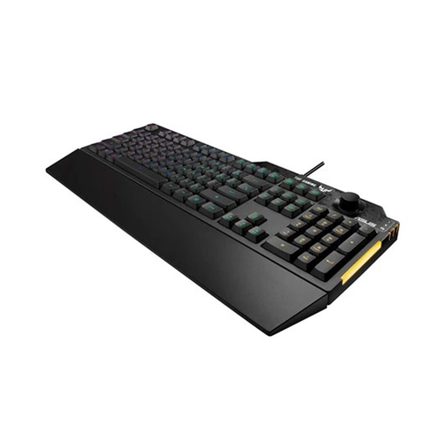 ASUS TUF Gaming K1 RGB black keyboard with dedicated volume knob