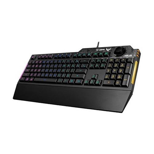 ASUS TUF Gaming K1 RGB full size wired keyboard with spill resistant design