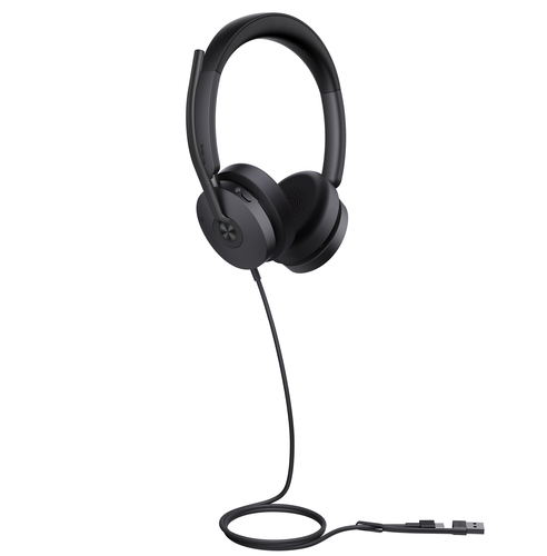 Yealink UH48 Dual USB-C/A, Wired, 20 - 20000 Hz, Headset/Headphones, Black