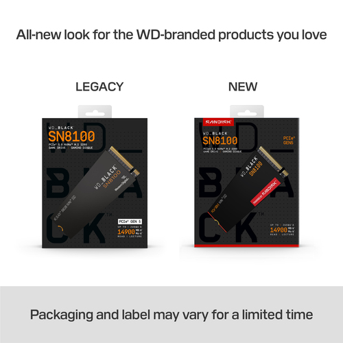 SanDisk WD_BLACK SN8100 4TB NVMe SSD image high-speed SSD for professional use