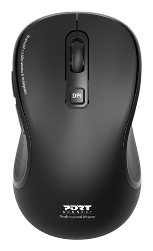 Port Designs 910010, Ambidextrous, Optical, RF Wireless+Bluetooth 2400 DPI Mouse
