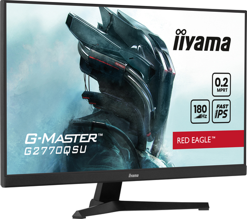 Front view of iiyama G2770QSU Red Eagle with 180Hz refresh rate