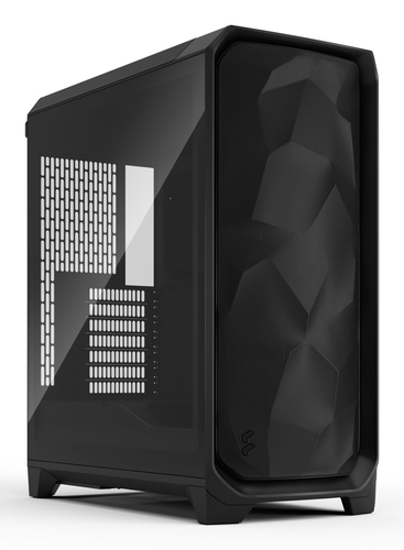 Fractal Design Meshify 3 Black TG Light Tint Front View With Mesh Panel