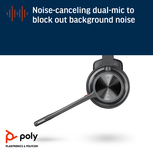 POLY Voyager 4310 USB-A +BT700 dongle, Wireless, 20 - 20000 Hz, Headset/Headphones, Black