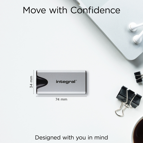 Integral SlimXpress Pro 2 TB, USB Type-C 3.2 Gen 2x2, 2000 MB/s External SSD