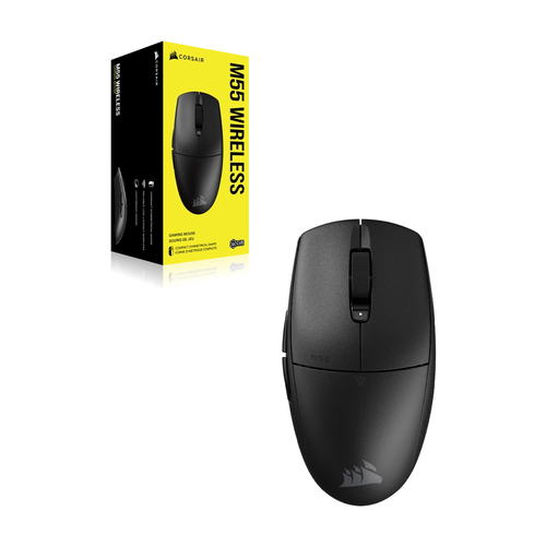 Corsair M55, Right-hand, Optical, RF Wireless + Bluetooth +USB/A 24000 DPI Mouse