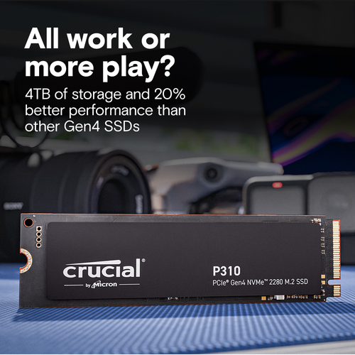 Crucial P310 4 TB, M.2, 7100 MB/s Ultra-Fast High-Capacity Storage
