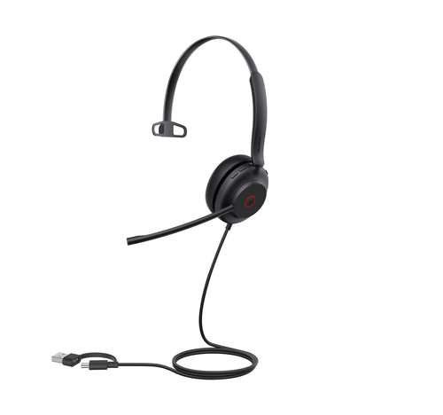 Yealink UH35 Mono UC USB-C/A, Wired, 20 - 20000 Hz, Headset/Headphones, Black