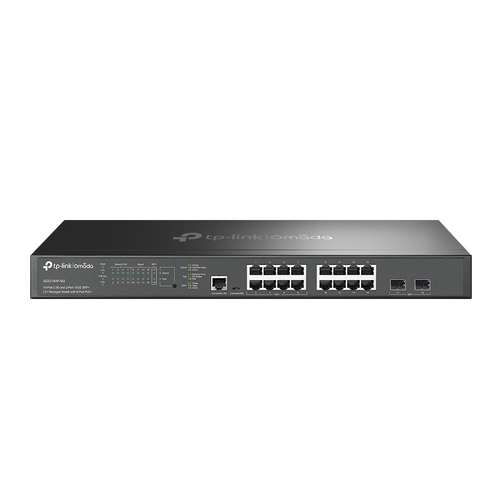 TP-Link Omada, 16-Port 2.5G, 8-Port PoE+, 2-Port 10GE SFP+ L2+, Managed Switch