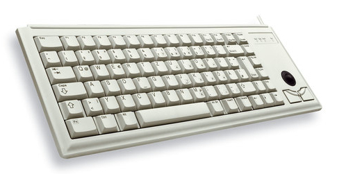 Ultra-flat CHERRY G84-4400 keyboard with PS/2 connection and two mouse buttons