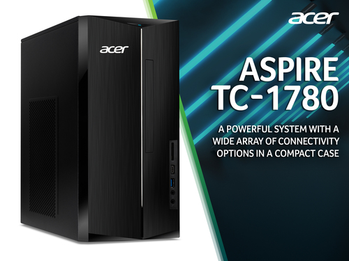 Acer Aspire TC-1780 desktop image showing 512GB storage and Windows 11 Home