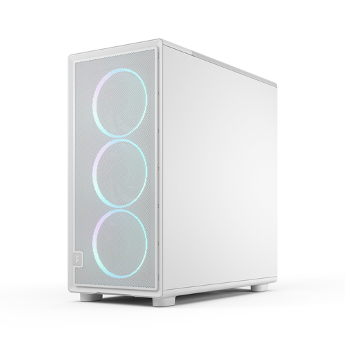 High-performance Momentum 14 fans installed in white Epoch XL tower PC