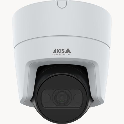 Axis 02916-001 IP security camera mounted on a ceiling, 2 MP resolution with AI object analytics