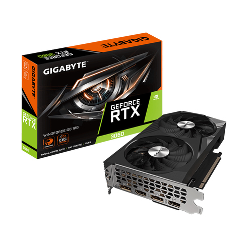 GIGABYTE GeForce RTX 3060 WINDFORCE OC, 12 GB, GDDR6, 192 bit, PCIe x16 4.0, GPU