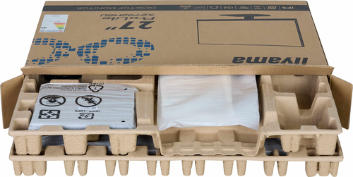 iiyama ProLite X2792QSU-B1 monitor rear view with clean back paneliiyama ProLite X2792QSU-B1 monitor packaging