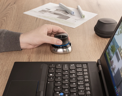 3Dconnexion SpaceMouse, 6DoF, RF Wireless + Bluetooth + USB Type-A, Black