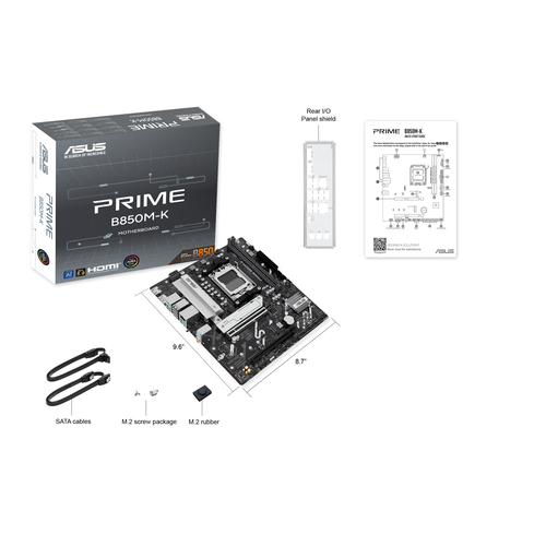 ASUS PRIME B850M-K AMD mATX DDR5-SDRAM, 128 GB