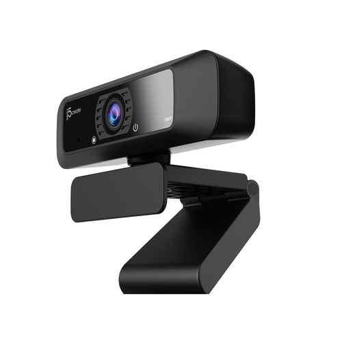 j5create JVCU100 1080p Full HD Webcam, 2.07MP, 360° Rotation, USB, Black