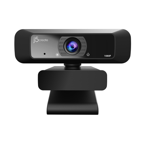j5create JVCU100 1080p Full HD Webcam, 2.07MP, 360° Rotation, USB, Black