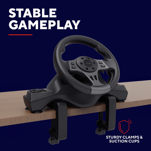 Trust GXT 289 Movi (25122), Steering wheel + Pedals, for PS4/Xbox One