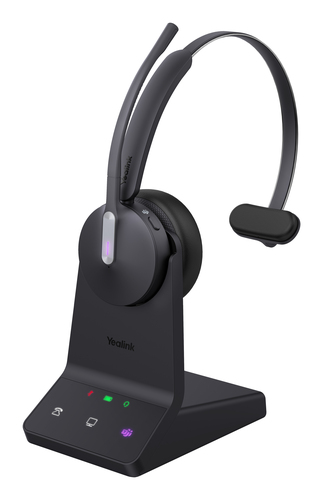 Yealink WH64 mono Teams headset black side view