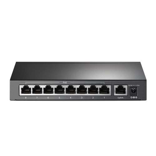 TP-Link 9-Port 10/100Mbps Switch with 8-Port PoE+, Unmanaged, Full duplex