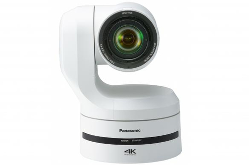 Panasonic AW-UE150WEJ8 4K indoor wired bullet IP camera mounted on ceiling for conference room