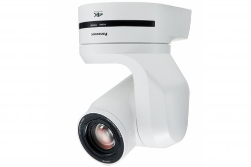 Panasonic AW-UE150WEJ8 wired bullet IP camera wall-mounted capturing retail store aisle