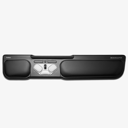 Contour Design RollerMouse Pro 3, Ambidextrous, Rollerbar, 2400 DPI, Black