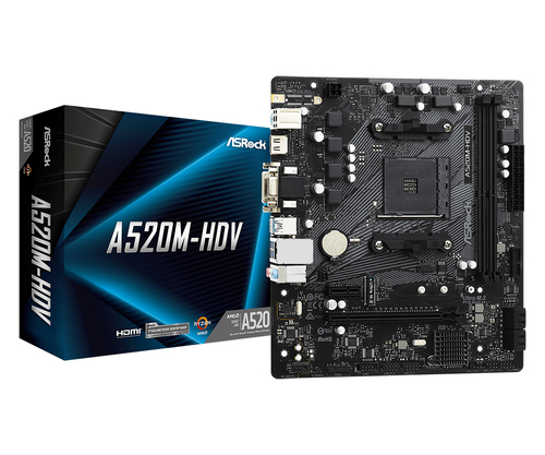 ASRock A520M-HDV Micro ATX AM4 Motherboard