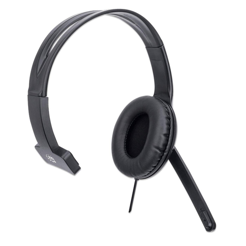 Manhattan Mono Over-Ear (179874), USB-A, Wired Headset/Headphone