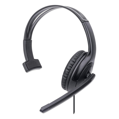 Manhattan Mono Over-Ear (179874), USB-A, Wired Headset/Headphone