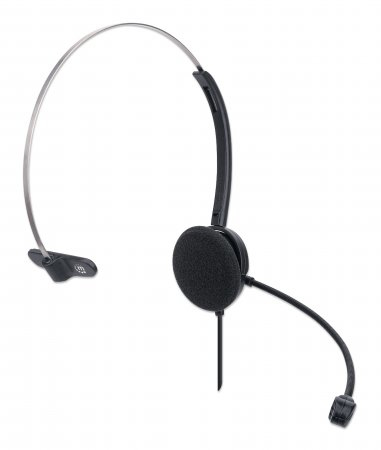 Manhattan Mono On-Ear (179867) USB-A for Sound & Mic, Wired Headset/Headphone