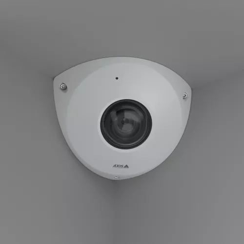 Axis P9117-PV Bullet IP Camera showing 360-degree panoramic coverage for indoor surveillance