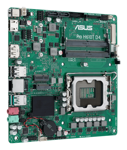 ASUS PRO H610T D4-CSM Thin Mini-ITX H610 Business Motherboard