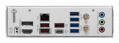 MSI B850 GAMING PLUS WIFI6E rear I/O ports with USB-C, HDMI, and Ethernet