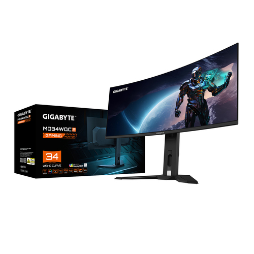 GIGABYTE (MO34WQC2-EK), 34" OLED WQHD Curved Gaming Monitor