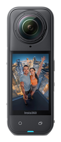 Rear view of Insta360 X5 body and screen