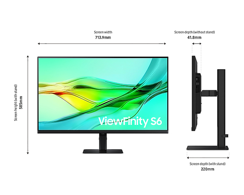 Samsung (LS32D600UAUXXU), 81.3 cm (32"), 2560 x 1440 pixels, Quad HD Monitor